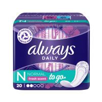  Always Daily Fresh Normal Einzeln Verpackt Slipeinlagen 20 Stück, Mit Frischeduft, Für Frische Und Schutz 