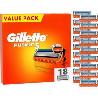 Gillette Fusion 5 Rasierklingen, 18 Ersatzklingen für Nassrasierer Herren mit 5-fach Klinge 