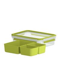 EMSA 518100 - Lunch container - Adult - Green,Transparent - Polypropylene (PP),Thermoplastic elastomer (TPE) - Monotone - Rectangular