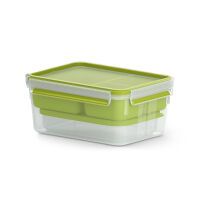 EMSA CLIP & GO XL - Lunch container - Adult - Green,Transparent - Monotone - Rectangular - Germany