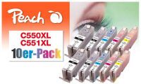 PEACH Tinte 10er Pack kompt PGI-550XL (PI100-310)