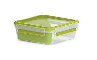 EMSA 518104 - Lunch container - Adult - Green,Transparent - Polypropylene (PP),Thermoplastic elastomer (TPE) - Monotone - Square