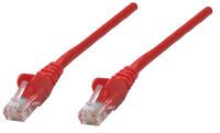 Intellinet Network Patch Cable - Cat6A - 0.25m - Red - Copper - S/FTP - LSOH / LSZH - PVC - RJ45 - Gold Plated Contacts - Snagless - Booted - Polybag - 0.25 m - Cat6a - S/FTP (S-STP) - RJ-45 - RJ-45 - Red
