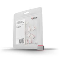 LINDY USB Typ C Port Schloss rot 10 Stück (40437)