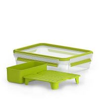 EMSA CLIP & GO - Lunch container - Adult - Green - Transparent - Polypropylene (PP) - Thermoplastic elastomer (TPE) - Monotone - Rectangular