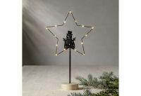 STAR TRADING LED Standleuchte 'Glima' Schneemann in Stern