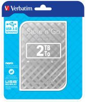 Verbatim Store n Go 2,5      2TB USB 3.0 silver Gen 2       53198 Laufwerke -Festplatten- extern