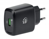 MANHATTAN USB-Ladegerät USB-A Qualcomm  Quick Charge 18W sw (102384)