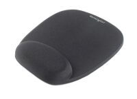 Kensington Foam Mousepad with Integral Wrist Rest Black - Black - Monochromatic - Foam - Wrist rest
