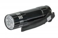 Manhattan LED Torch/Flashlight 3-pack (promo) - Bright 45 Lumen Output (9 LEDs) - Aluminium - Compact (85x25x25mm) - Long Lasting Performance - Each torch uses 3x AAA batteries (3 included - enough for one torch) - Carry Loop - Black - Three Years Warrant