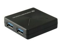 Conceptronic HUBBIES02B 4-Port-USB 3.0-Hub Datenverteiler/Umschalter