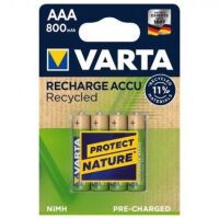 1x4 Varta RECHARGE ACCU Recycled 800 mAH AAA Micro NiMH Akkus -Universal-