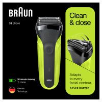 Braun Series 3 - 300 schwarz/grün Elektrorasierer