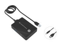 CONCEPTRONIC USB-Hub 4-Port 3.0  ->1x3.0 3x2.0 o.Netzteil sw (HUBBIES10B)