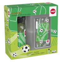 EMSA Kids Set Soccer - Lunch box set - Child - Black - Transparent - Polypropylene (PP) - Tritan - Image - Rectangular
