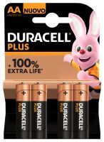 Duracell Plus 100 - Single-use battery - AA - Alkaline - 1.5 V - 4 pc(s) - Multicolour