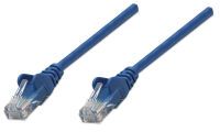 Intellinet Network Patch Cable - Cat5e - 5m - Blue - CCA - U/UTP - PVC - RJ45 - Gold Plated Contacts - Snagless - Booted - Polybag - 5 m - Cat5e - U/UTP (UTP) - RJ-45 - RJ-45 - Blue