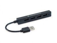 Conceptronic HUBBIES05B 4-Port-USB 2.0-Hub Datenverteiler/Umschalter