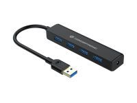 Conceptronic C4PUSB3 4 Port USB 3.0-Hub mit Anschlus Netzwerk -HUB/Switch-
