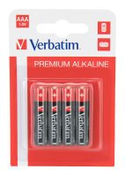 1x4 Verbatim Alkaline Batterie Micro AAA LR 03            49920 Batterien