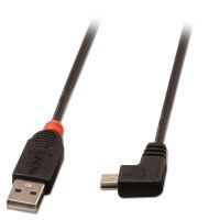 LINDY USB 2.0 Kabel Typ A/Mini-B 90° gewinkelt M/M 0.5m (31970)