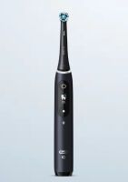 Oral-B iO 8 iO8 Elektrische Zahnbürste/Electric Toothbrush, Magnet-Technologie, 2 Aufsteckbürsten, 6 Putzmodi für Zahnpflege, Farbdisplay & Reiseetui, Designed by Braun, black onyx