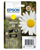 Epson Daisy Singlepack Yellow 18 Claria Home Ink - Standard Yield - Pigment-based ink - 3.3 ml - 180 pages - 1 pc(s)