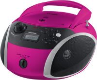 Grundig GRB 3000 BT pink/silber Radio-Cassetten-CD-Player