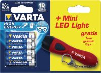 Varta 4XAA + 4XAAA +  MINI LED LIGHT (VARTA HIGH ENERGY ON)