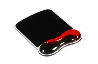 Kensington Duo Gel Mouse Pad Wrist Rest — Red - Black - Red - Monochromatic - Gel - Wrist rest