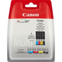 Canon CLI-551 BK/C/M/Y Ink Cartridge Multipack - Standard Yield - 4 pc(s) - Multi pack