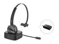 CONCEPTRONIC Headset Wireless Bluetooth mit Ladestation   sw (POLONA03BD)
