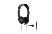 Kensington Classic 3.5mm Headset with Mic and Volume Control - Wired - Headset - Black