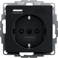 Gira SCHUKO-STECKD. 2F USB-A/C SWM (2459005 USB-A+ USB-C)