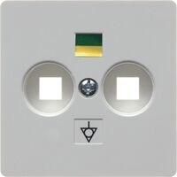 Berker ZENTRALPL.F.DOPPEL-POTEN.-SSDO (140309    PWS.GLÄNZ.)