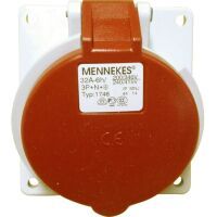 Mennekes 1746 - Straight - 400 V - Red,White - IP44 - 1 pc(s)