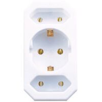 Skyland STECKDOSENADAP.1XSCHUKO 2XEURO (S74000         WEISS)