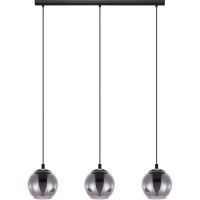 Eglo Leuchten LED-Pendelleuchte Ariscani 3 E27 schwarz/sw-transp.