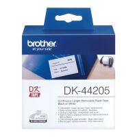 Brother White Removable Paper Tape - Black on white - DK - White - Direct thermal - Brother - Brother QL1050 - QL1060N - QL500 - QL500A - QL550 - QL560 - QL560VP - QL570 - QL580N - QL650TD - QL700,...