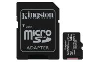 SD MicroSD Card  64GB Kingston SDXC Canvas+ (Class10) o.A 2p retail (SDCS2/64GB-2P1A)