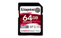 SD Card  64GB Kingston SDXC React+ 300R/260W Reader retail (SDR2/64GB)