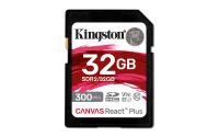 SD Card  32GB Kingston SDHC React+ 300R/260W Reader retail (SDR2/32GB)