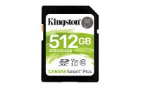 Kingston Canvas Select Plus - 512 GB - SDXC - Class 10 - UHS-I - 100 MB/s - 85 MB/s