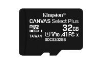 Kingston Canvas Select Plus - 32 GB - MicroSDHC - Class 10 - UHS-I - 100 MB/s - Class 1 (U1)