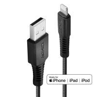 Lindy 31290 - 0.5 m - Lightning - USB A - Male - Male - Black