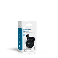 Nedis Vollständig drahtlose Kopfhörer / ANC (Active Noise Cancelling) / Bluetooth® / Batterie 1 Betriebszeit Standardnutzung: 1800 min / Berührungssteuerung / Ladegehäuse / Kabelloses Ladegehäuse / Eingebautes Mikro / Stimmkontrolle / Schwarz