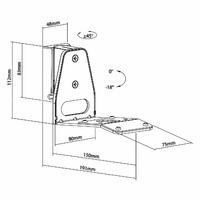 Nedis Lautsprecherhalter / Kompatibel mit: Sonos® Era300 / Wand / 5 kg / Neigung / Swivel / kippbar / drehbar / ABS / Metall / Schwarz
