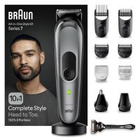 Braun All-In-One Bartpflege Bodygroomer Set, 10-in-1 Barttrimmer, Trimmer/Haarschneider Herren, Haarschneidemaschine, wasserdicht, 100 Min. kabellose Laufzeit, Geschenk Mann, MGK7421 