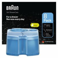 Braun 3-in-1 ShaverCare Reinigungskartuschen für Reinigungsstationen, Hygienische Reinigung, 8er Pack 