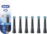 Oral-B iO Black Ultimative Reinigung Aufsteckbürsten für elektrische Zahnbürste, 6 Stück